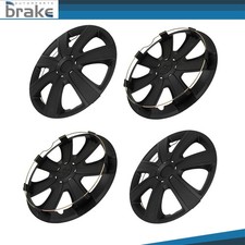 Set Of 4 Black 16 Wheel Covers Snap On Full Hub Caps Fit R16 Tire Steel Rim Set Of 4 Black 16 Wheel Covers Snap On Full Hub Caps Fit R16 Tire Steel Rim