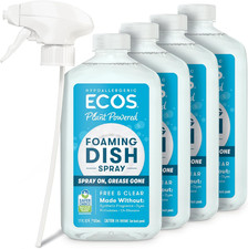 Foaming Dish Soap, Powerful Spray-On Formula, Saves Water, Wipe Rinse Dish Cle