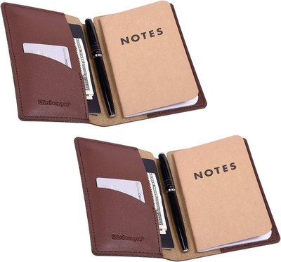 Wisdompro Journal Cover, 2 Pack PU Leather Notebook Cover for Field Notes