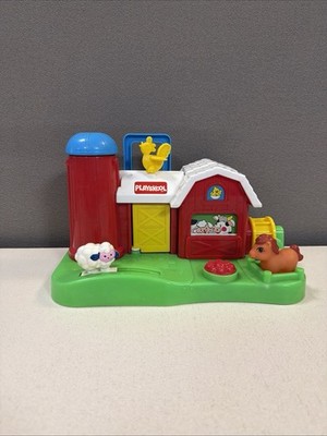 Playskool Activity Farm Take Along Toy 1989 Popup Spin Push Down Slide Squeeze
