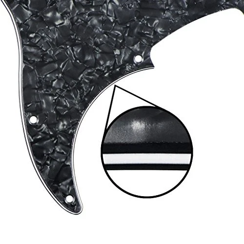 P Bass Pickguard Guitar Scratch Plate Pick Guard for 4 String 4Ply Black Pearl - Picture 7 of 7