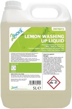 2Work Washing Up Liquid Lemon Scent 5 Litre Bottle 2W76013 4.47 per litre