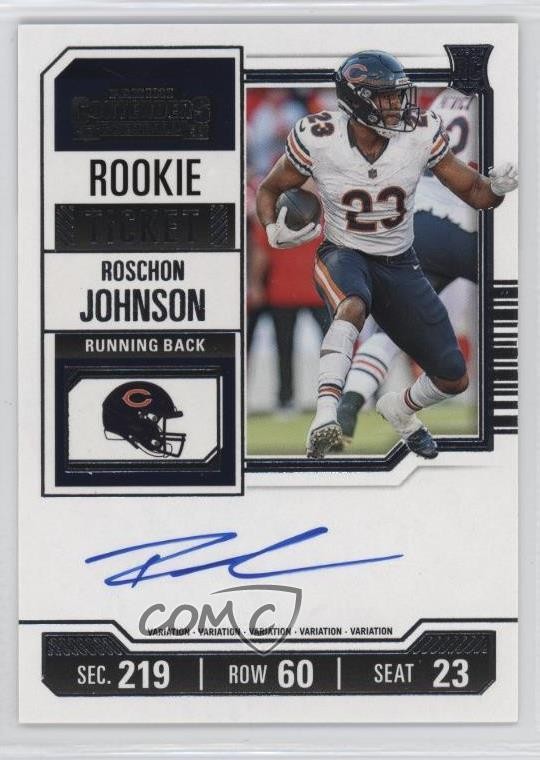 2023 Panini Contenders Ticket RPS Variation Roschon Johnson Rookie Auto RC 19l7