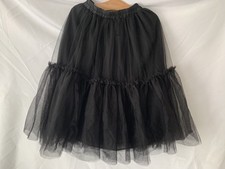 NWT 80s Retro Black Tutu Skirt Pull On Style Girl Size 8 Lined and Soft