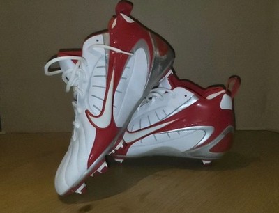 Nike Super Speed D 3/4 Football Cleats | White & Red | Size 11.5