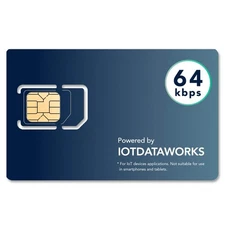 Unlimited IoT Sim Card w/ 12 Month Prepaid Service | No Contract, Limits | 64...