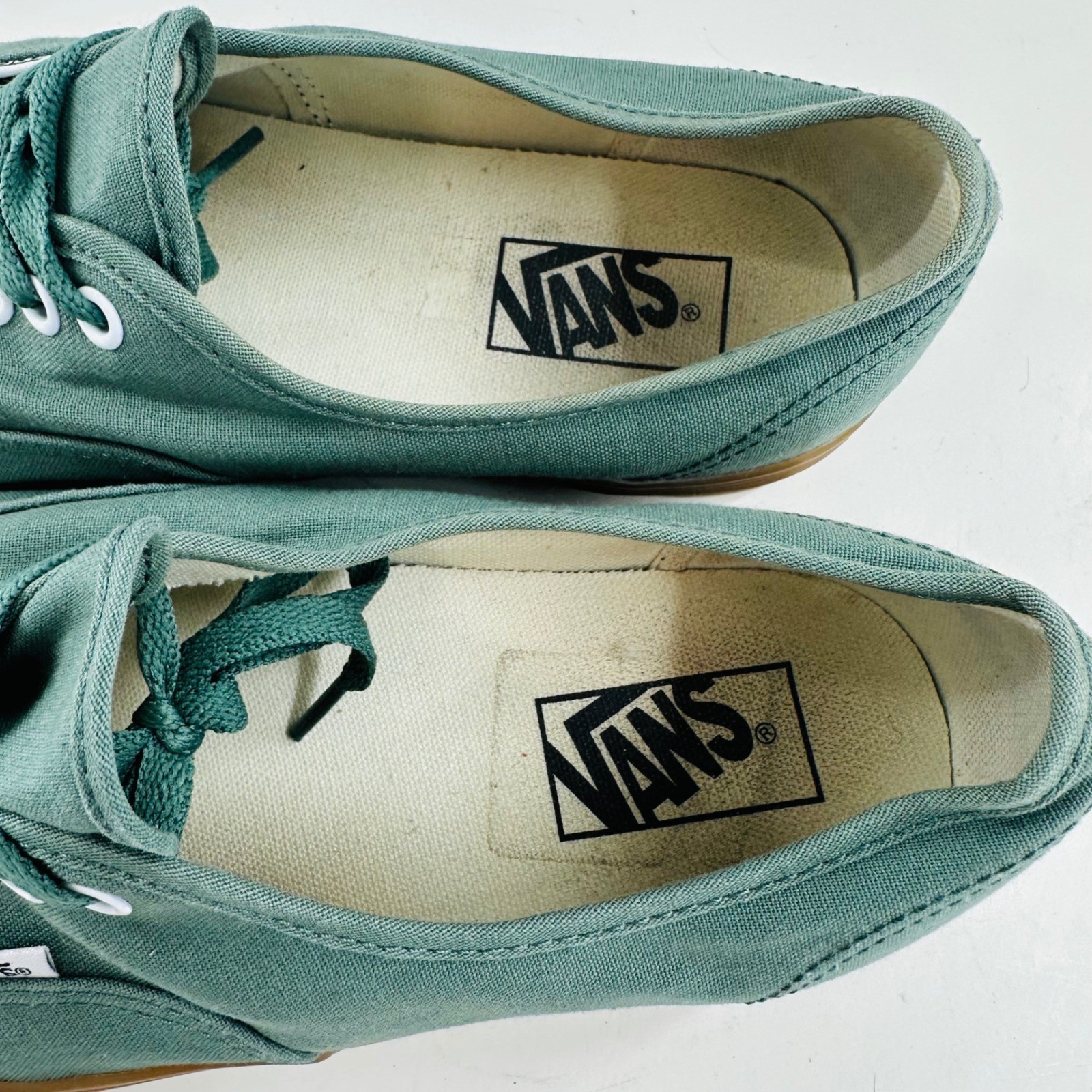 SAOLA Sneakers Vans autentiche suola gomma tela verde uomo taglia 9 donna 10 5 unisex