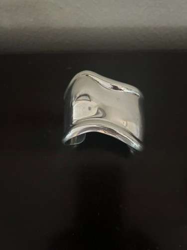 Tiffany & Co. Elsa Peretti Sterling Silver 925 Bone Cuff Italy Left Wrist