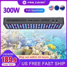 Phlizon 300W Led Aquarium Grow Lights Full Spectrum for 4ft Reef Coral Fish Tank