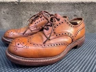 Tricker's Trickers Vintage Brown Leather Derby Brogue Bench Mens UK 8 | US 9