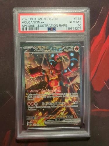 2025 POKEMON JTG EN-JOURNEY TOGETHER #182 VOLCANION EX PSA 10