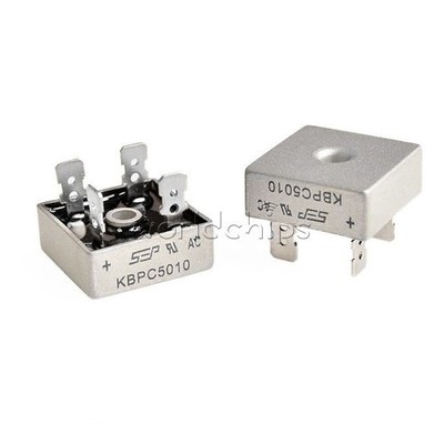 50A 1000V Metal Case Single Phases Diode Bridge   KBPC5010 WC #ac