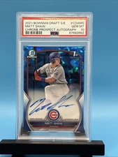 2023 Bowman Draft Sapphire Chrome Prospect Autographs Matt Shaw #CDAMS PSA 10