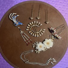 Chinese Hanfu Traditional Wedding Classical Hair Accessories Set for Women Girls