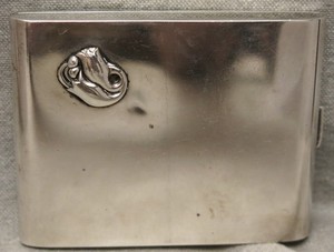 Art Deco Sterling Silver Cigarette Case - Blackington