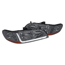 For Honda Accord 1998-2002 Lumen 87-1001040 Chrome/Smoke LED DRL Bar Headlights