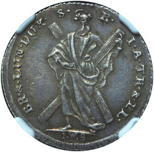 1771 IWS 1/6 Thaler Brunswick-Lune-Cal-Hannover AU53 NGC