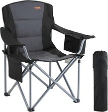 Oversized Camping Folding Chair, Portable Heavy Duty Outdoor Quad Lumbar Back...