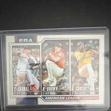 2026 Topps Series1 #327 League Leaders Tarik Skubal Hunter Brown Garrett Crochet