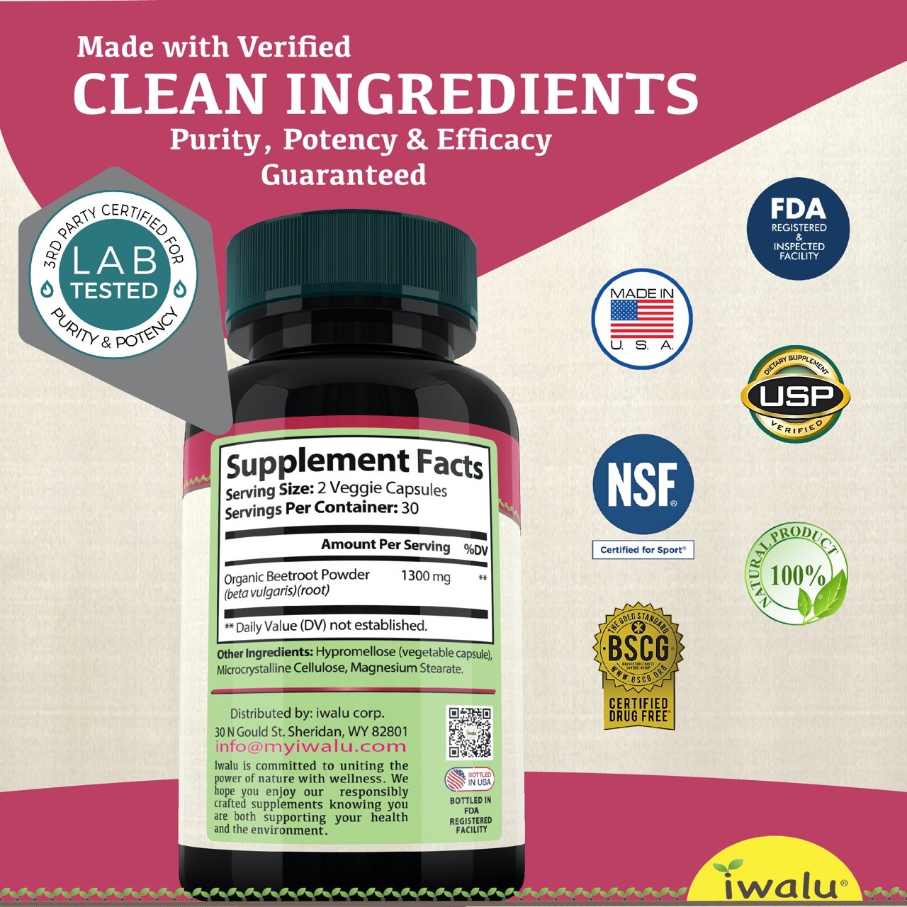 The Best Beet Supplement - Organic Beet Root Pills - iwalu (official) SHIPS FREE