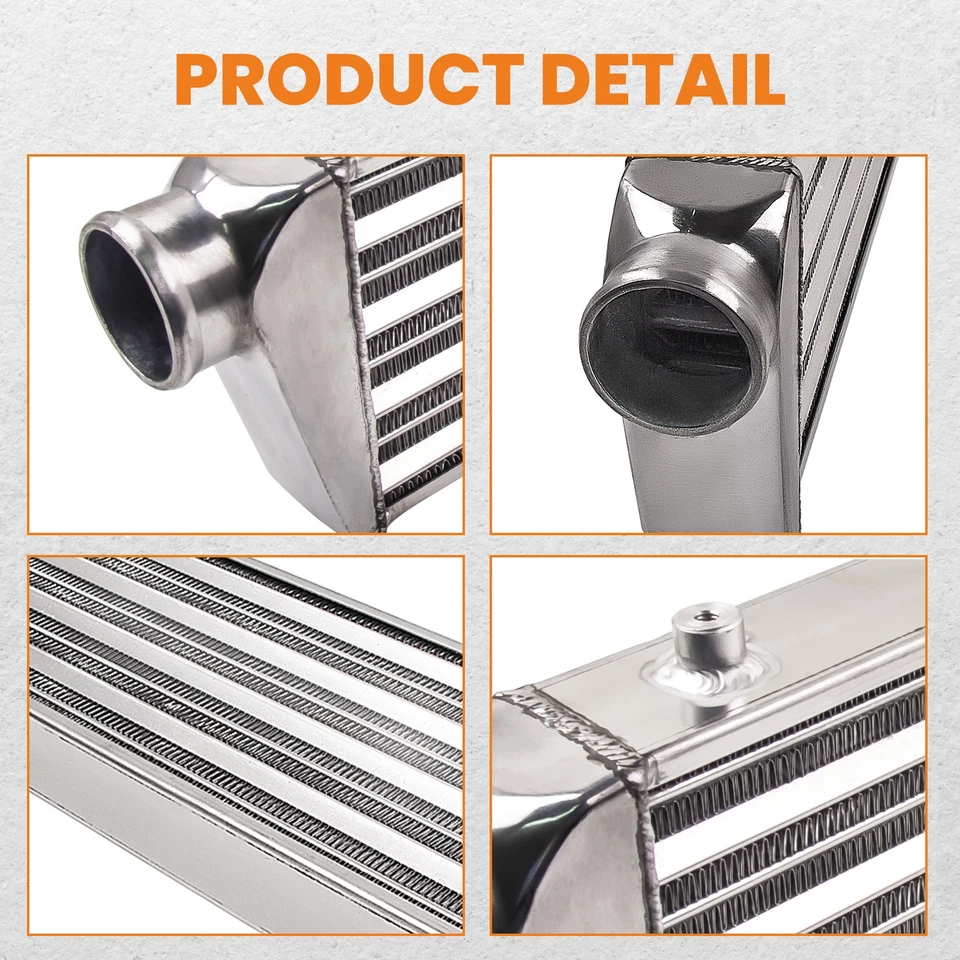 1xUniversal Tube and Fin Aluminum Turbo Front Mount Intercooler 27"x 7"x 2.5" - Image 3 of 4