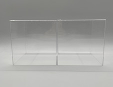 Acrylic Cube Shop Display Stand Square  Sided Box Clear Perspex Case Holder 20cm