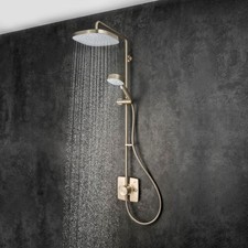 Mira Opero Bathroom Thermostatic Mixer Shower Nickel Twin Adjustable Head Modern