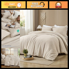 King Cotton Muslin Comforter Set - Ultra Soft, Lightweight All-Season Bedding, 3