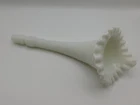 Vintage Fenton Milk Glass Epergne Horn Replacement White Hobnail Lily Ruffled
