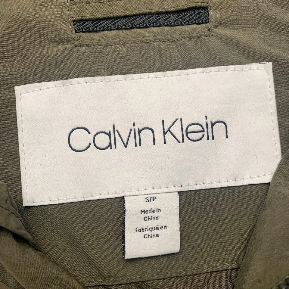 Calvin Klein Outdoor Jacket Mens Field Jacket Zipper/Button Closure Green S Hood - Image 4 of 4