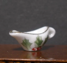 Christmas  Gravy Boat ~ Dollhouse Miniature ~UK ~ 1:12 scale Décor & Accessories