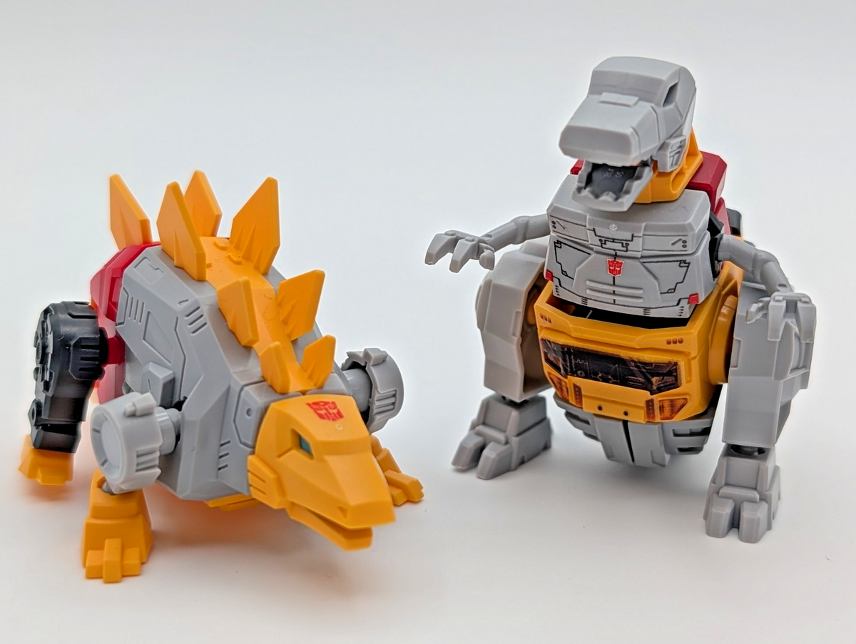 COMBO Blokees Transformers Defender 4 & 6 Grimlock & Snarl Dino