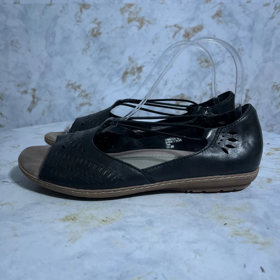 Earth Nauset Women's Size 7M Shoes Black Brown Comfort Open Toe Fashion Sandals - Image 4 of 4