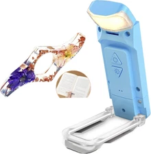 Book Lights with Thumb Page Holder for Reading at Night in Bed, 3 Colors USB Rec