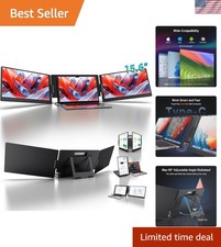 15.6" Laptop Screen Extender, 1080P FHD IPS Portable Monitor, One Cable USB-C...