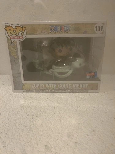 FUNKO POP ONE PIECE 111 LUFFY WITH GOING MERRY 2022 NYCC  FLAG FLYING HIGH