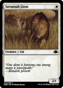 Savannah Lions 024/261 Dominaria Remastered Common Magic: The Gathering