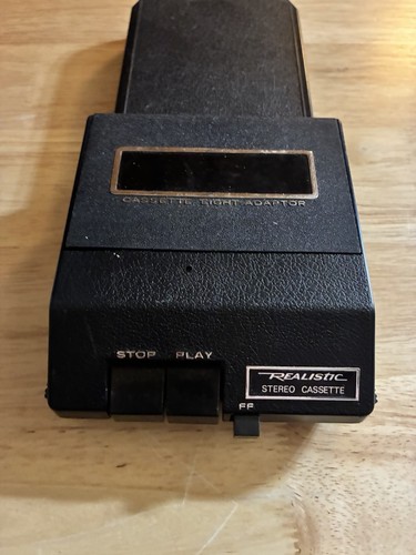 Realistic Stereo 8-Track to Cassette Adapter Wired Black Plastic 12-1875A