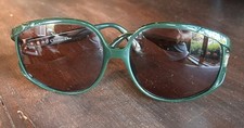 Vintage 80 s CHRISTIAN DIOR Oversize Sunglasses 2320 Made In Germany Dark Green