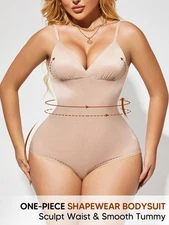 Women's Tummy Control Body Shaping Shaper Thong Smooth Bodysuit Shapewear Top US