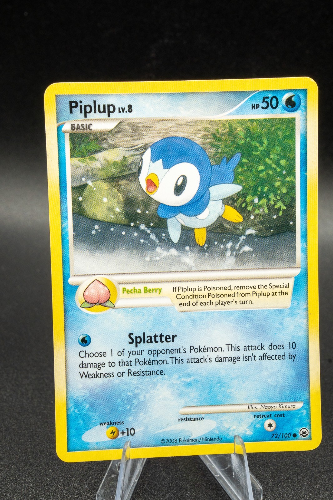 1x Piplup - 72/100 - Common Lightly Played Pokemon Diamond & Pearl Majestic Dawn