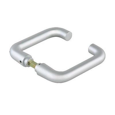 Dorma-glas Glastürdrückerpaar Rundform LM niro elox.f.Drückerf.4-KT.8mm