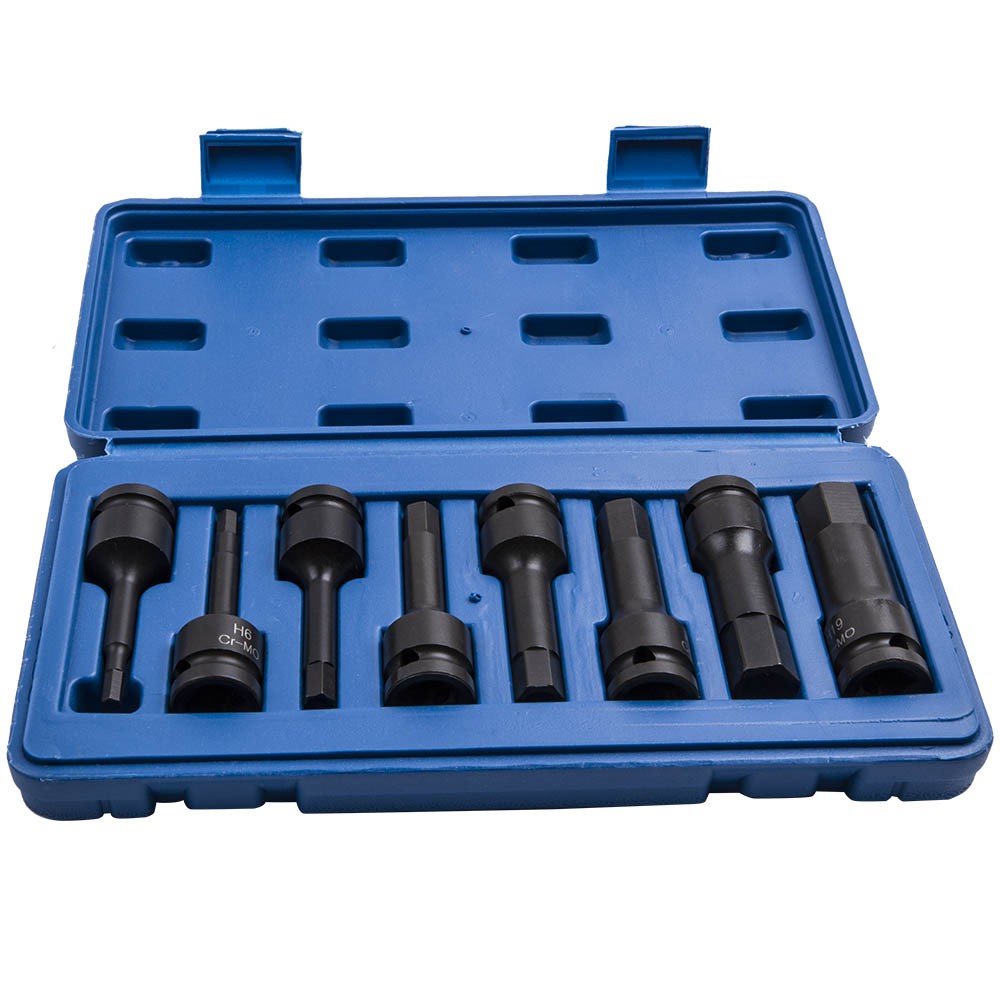8pc 1/2"" Impact Hex Bit Socket Set Impact Allen Keys H5 To H19 - Image 3