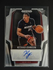 Keshad Johnson RC 2024-25 Panini Prizm Black Basketball Rookie Signatures [3hk