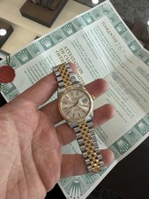 Rolex DATEJUST 36 Silver Dial 16013 18k And Stainless Steel With Papers