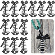 Deck Anchors with Carabiners 12pcs Aluminum Deck Tie Down Anchor, Fishbone S
