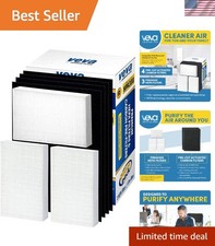 True HEPA Filter Replacement for Honeywell Air Purifiers - Complete 7 Filter Set