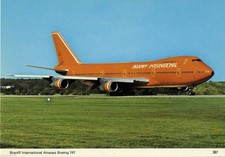 Postcard 304 - Plane/Aviation 387 Branif International Airways Boeing 747