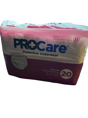 ProCare Protective Underwear Medium Unisex Moderate/Maximum Absorbency 20 Ct