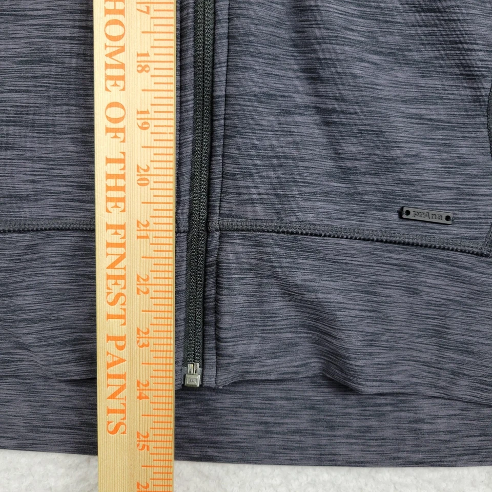 prAna Full Zip Hoodie Jacket Womens Large Gray Athletic Stretch Hooded Lined - Image 4 of 4